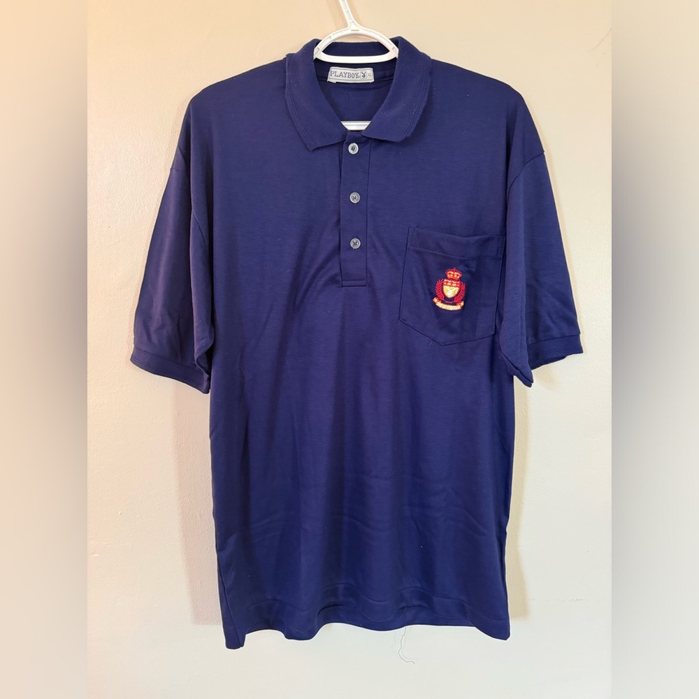 Playboy Vintage 70s Bue Creat Polo